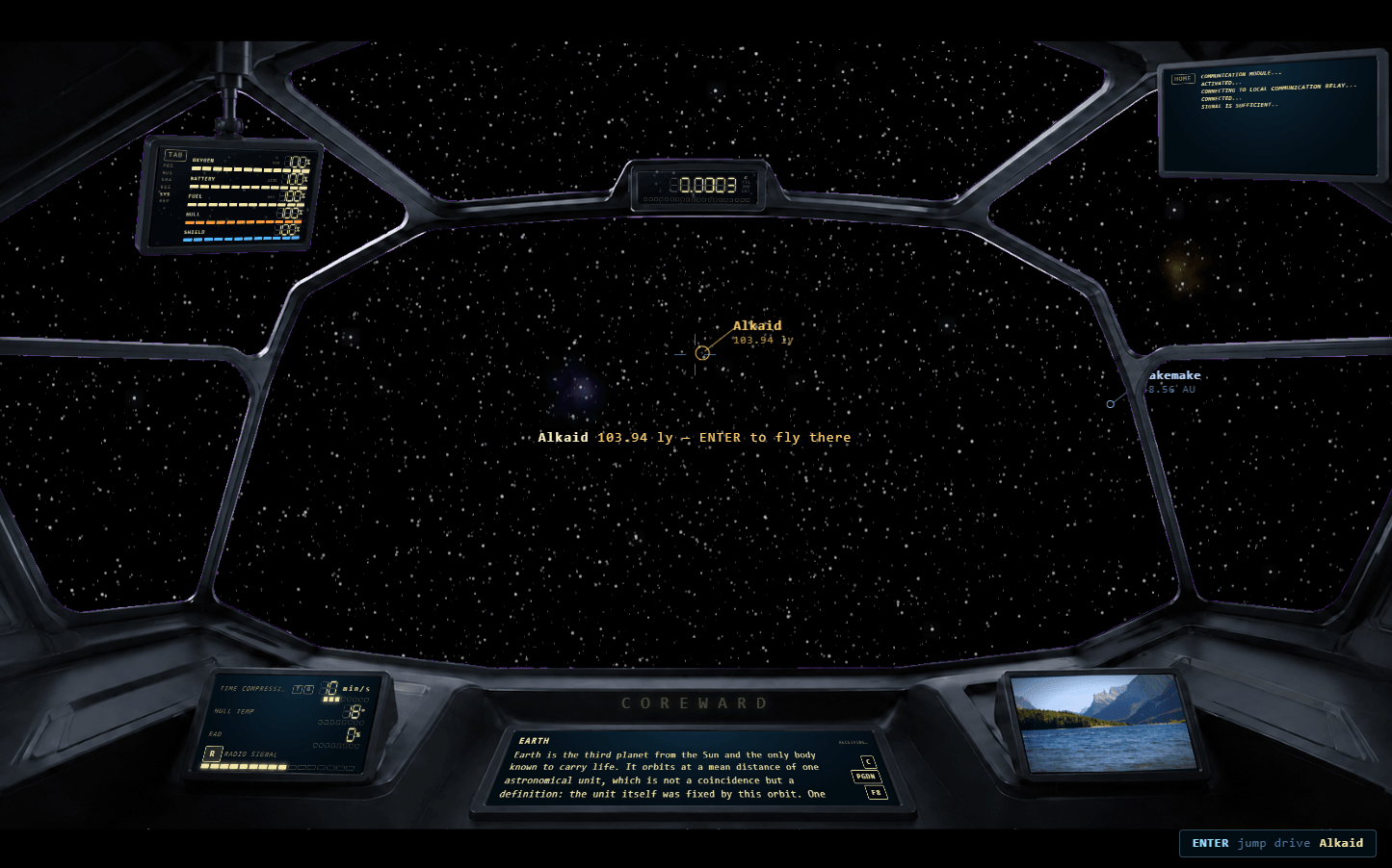 Coreward screenshot