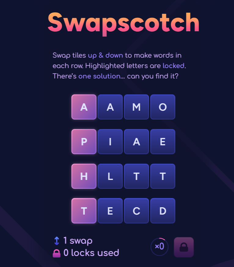 Swapscotch screenshot